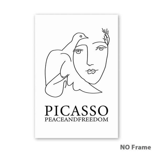 Her Shop poster 25x35cm NO Frame / 2 A1 A2 A3 A4 A5 Canvas Painting Picasso Abstract Peace Dove Poster