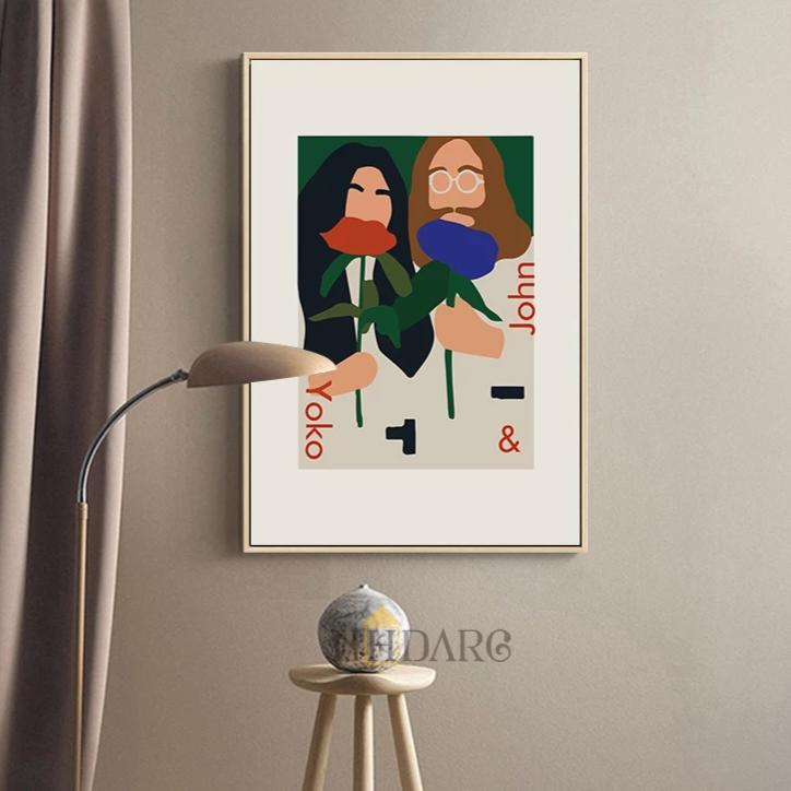 Fashion Funny Figure John & Yoko Posters