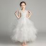 sachin and babi light blue dress Ball Gown Scoop Neck Green Velvet Satin Elegant Flower Girl Dress