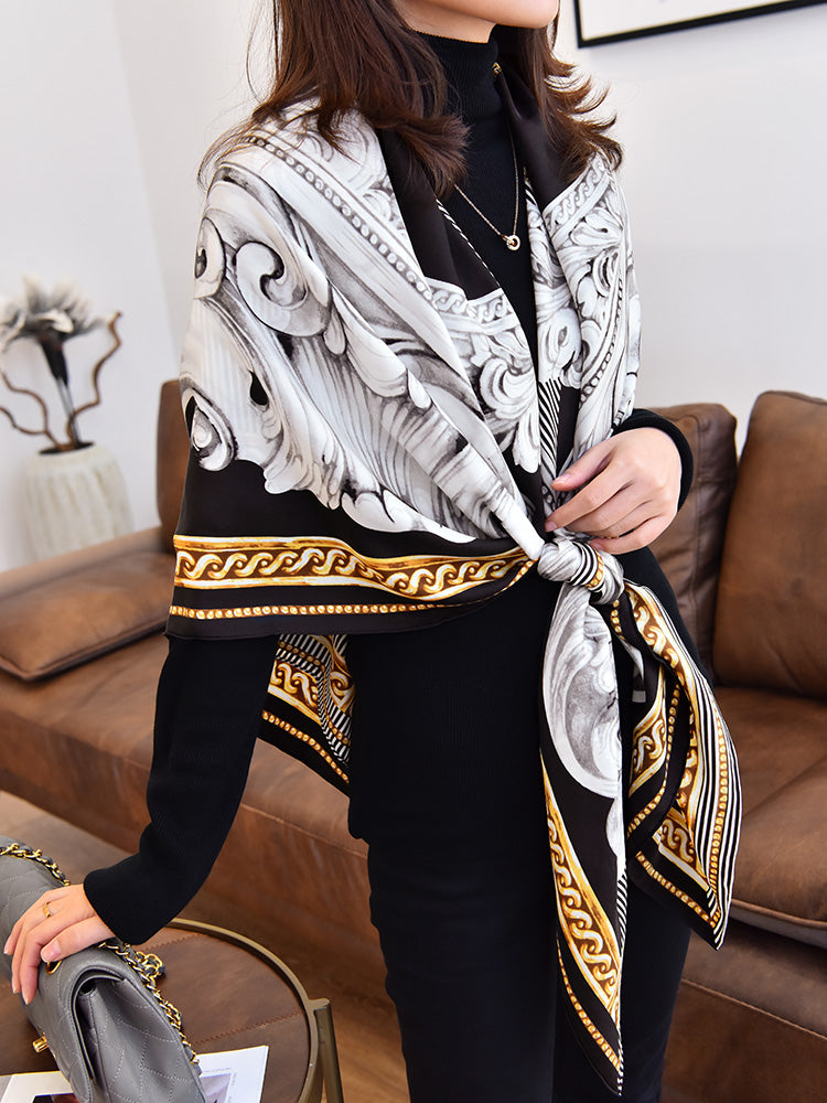Silk accessories, women's silk scarf