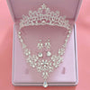 High Quality Fashion Crystal Tiara Crowns Earring Necklace Jewelry Accessories