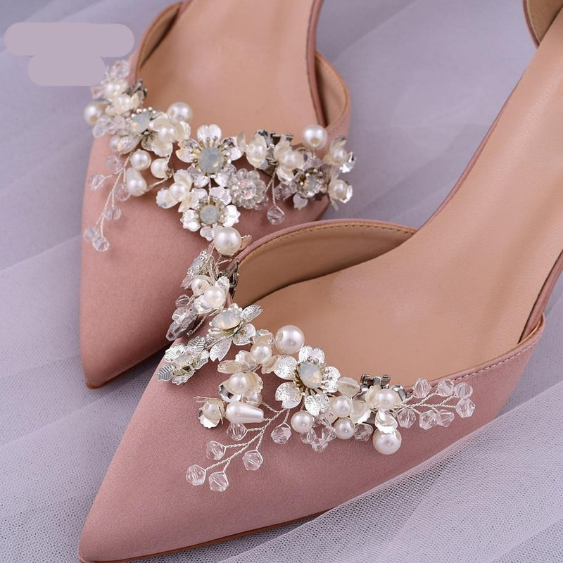 2pcs New Rhinestone Wedding High Heels Fashion Shoe Decoration Clip