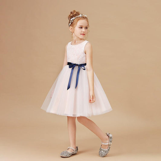 Girls Sleeveless Fancy Wedding Dress - HER SHOP
