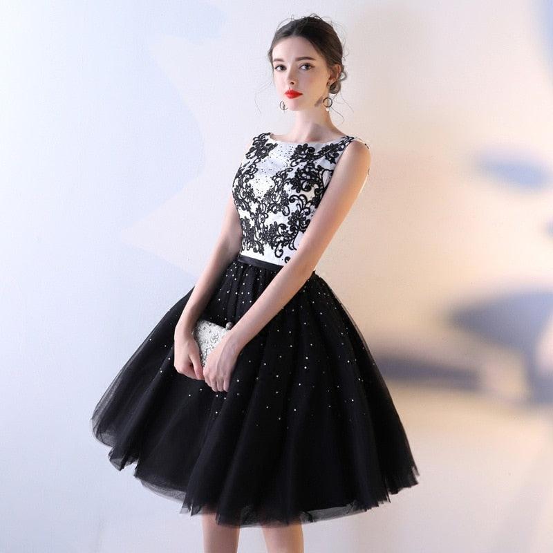 Vintage Lace Bodice Prom Dress - HER SHOP