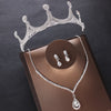 Crystal Bridal Jewelry Sets Rhinestone Crown Tiaras Earring Choker Necklace