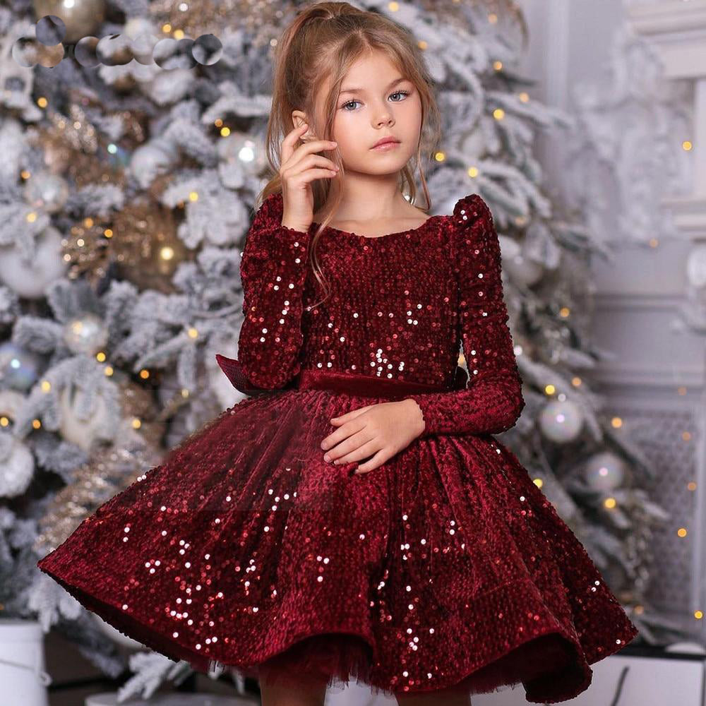 Velvet girls clearance dress