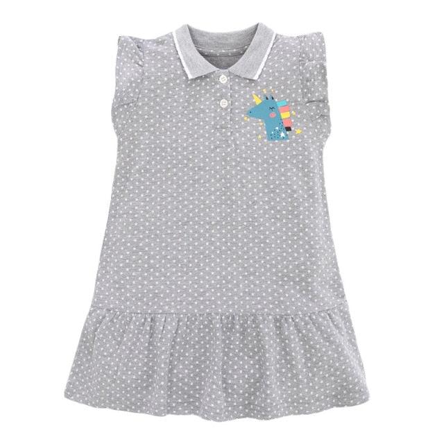Animal Print Casual Cotton Vestidos Dress for 2-7 Years