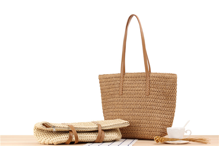 Casual Straw Large Capacity Tote Bags