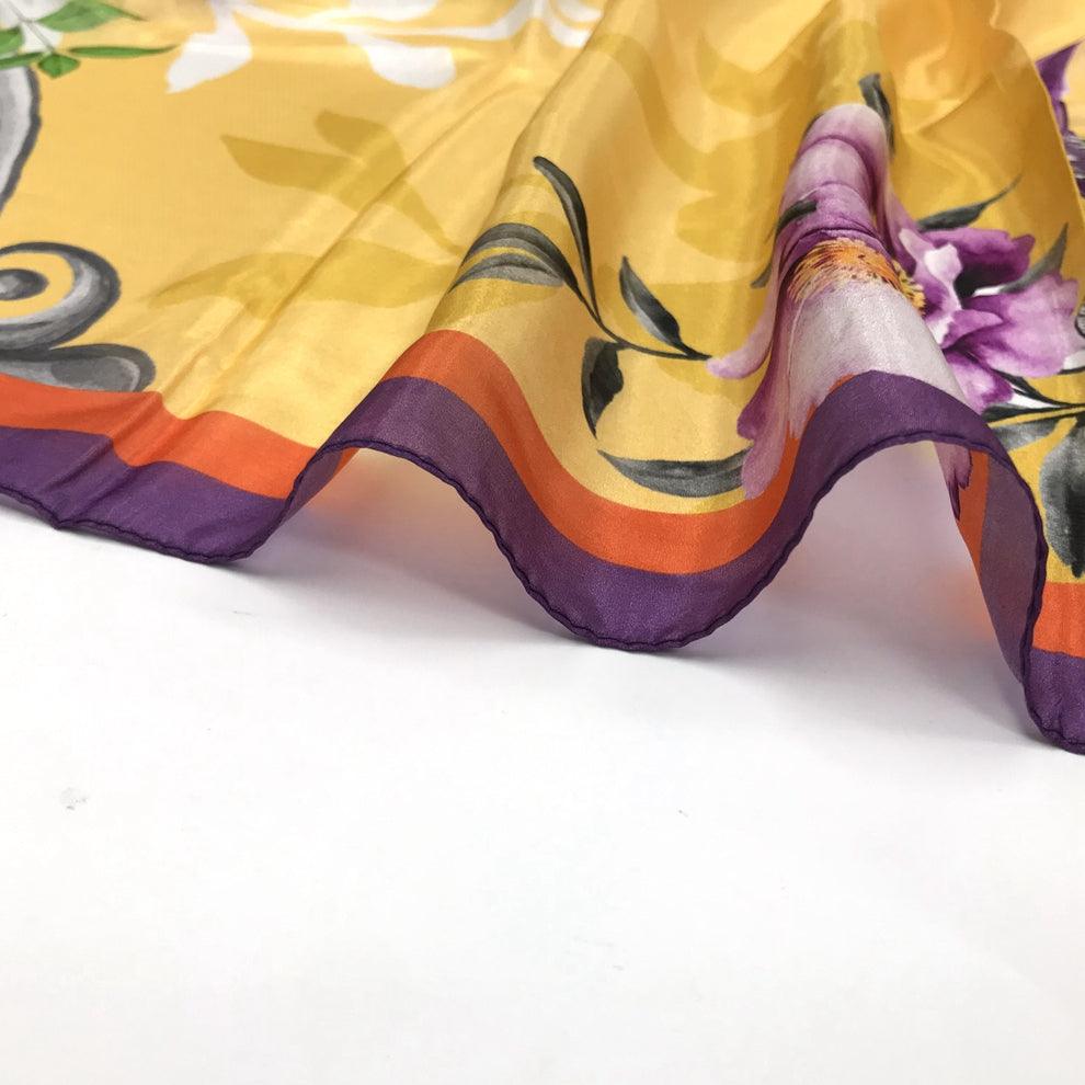 Luxury 100% Silk Flower Scarves