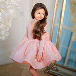 Pink Sequin Baby Girl Lace Tulle Dresses
