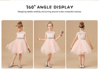 Girls Lace Decal Party Elegant Dress