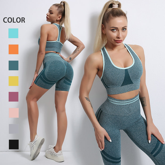 Seamless Women Yoga Sets Fitness Bra + High Waist Leggings