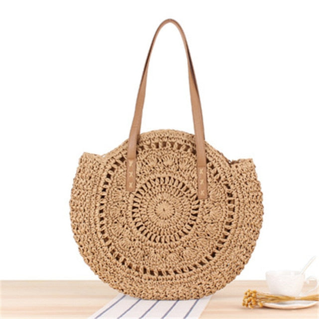 Summer Off Duty Straw Tote Bag - The House of Sequins