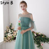 Knee Length O Neck Green Appliques Lace Shorter Sleeve A-line Bridesmaid Dresses