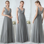Elegant Shining Sequin Appliques A Line Bridesmaid Dresses