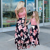 Mother Daughter Matching Floral Long Dresses