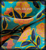 Elegant New Fashion V Neck Long Sleeves 100% Silk Dress