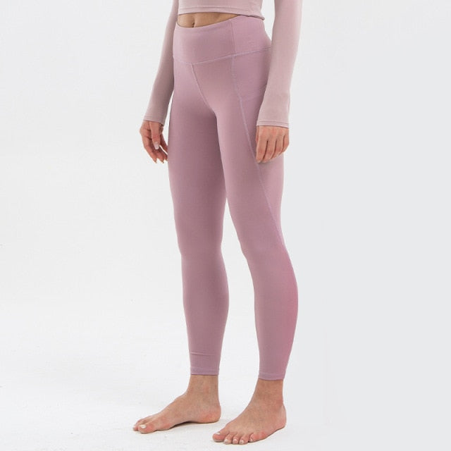 Super Quality High Waist Sports Stretch Fabric Tight Leggings with Poc –  HER SHOP