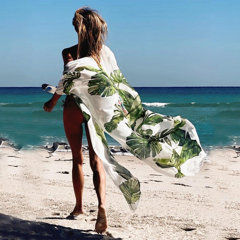 Floral Print Bikini Beach Cover-ups - HER SHOP