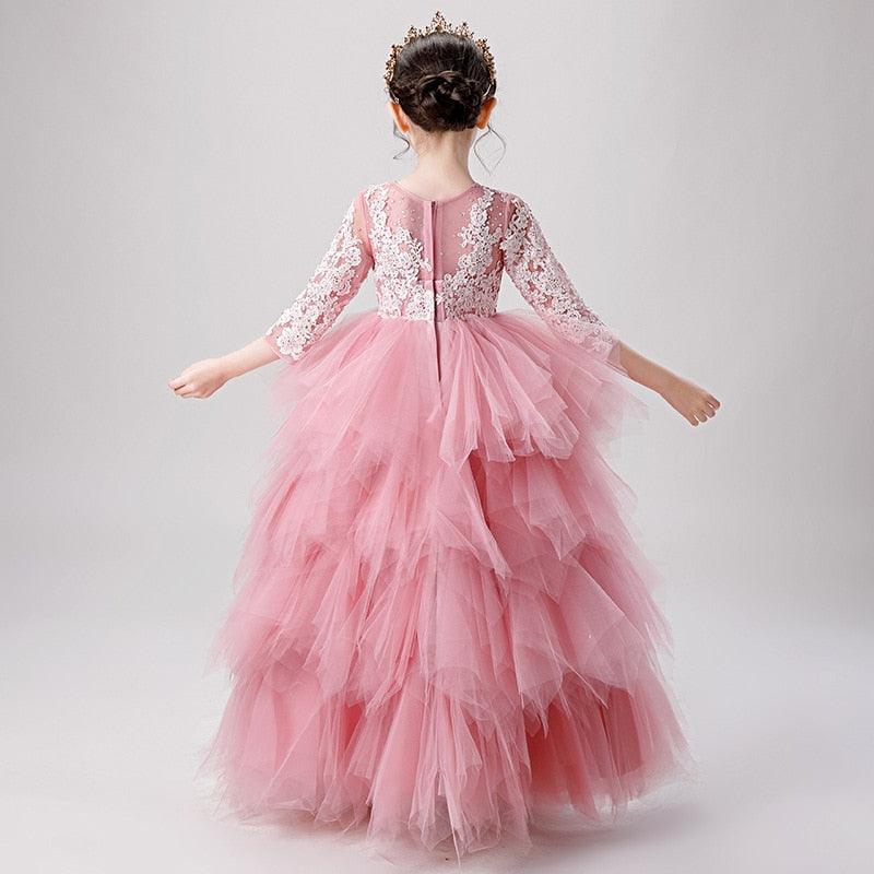 Girls Pink Tulle Ball Gowns