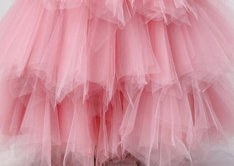 Girls Pink Tulle Ball Gowns