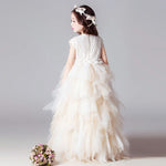 Girls Party Tulle Long  Ball Gowns
