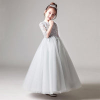 Half Sleeves Flower Girls Party Dresses