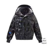 Winter New Laser Bright And Thickened Loose Down Jacket