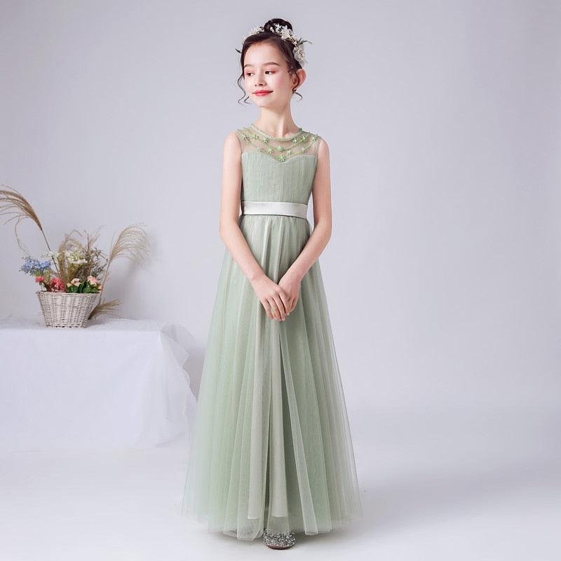 Tulle Long Flower Girl Dresses / Party Dresses