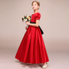 Satin Vintage Flower Girl Dresses / Communion / Birthday Party Dress