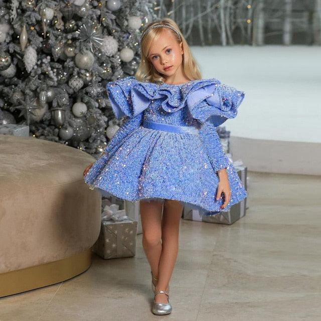 Cute Glitter Sequin Flower Girl Dress As picture / Child-3 Cute Glitter Sequin Flower Girl Dress As picture / Child-3