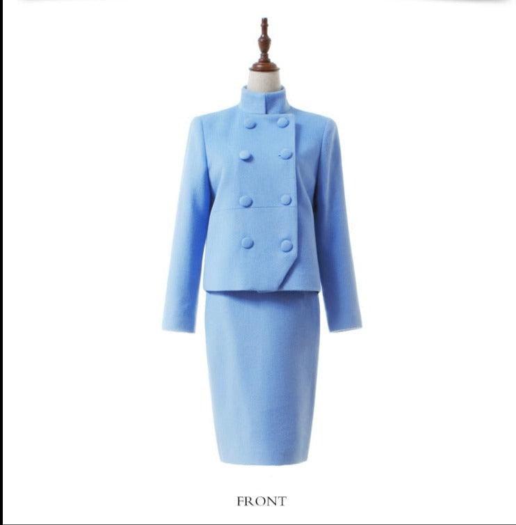 High-End 95% Australian Wool Tweed Celebrity Fashion Professional Dress – Elegant and Sophisticated Style