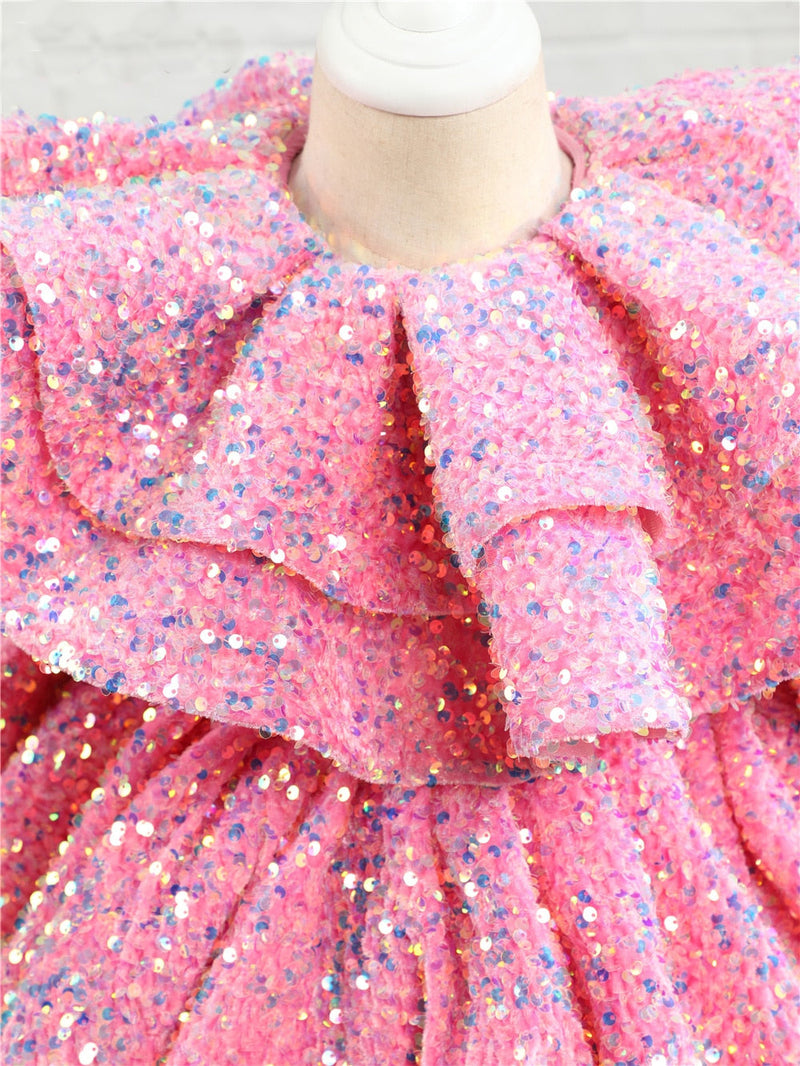 Glitter Sequin Flower Girl Dress