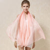 100% Natural Silk Solid Color Plus Size Shawls