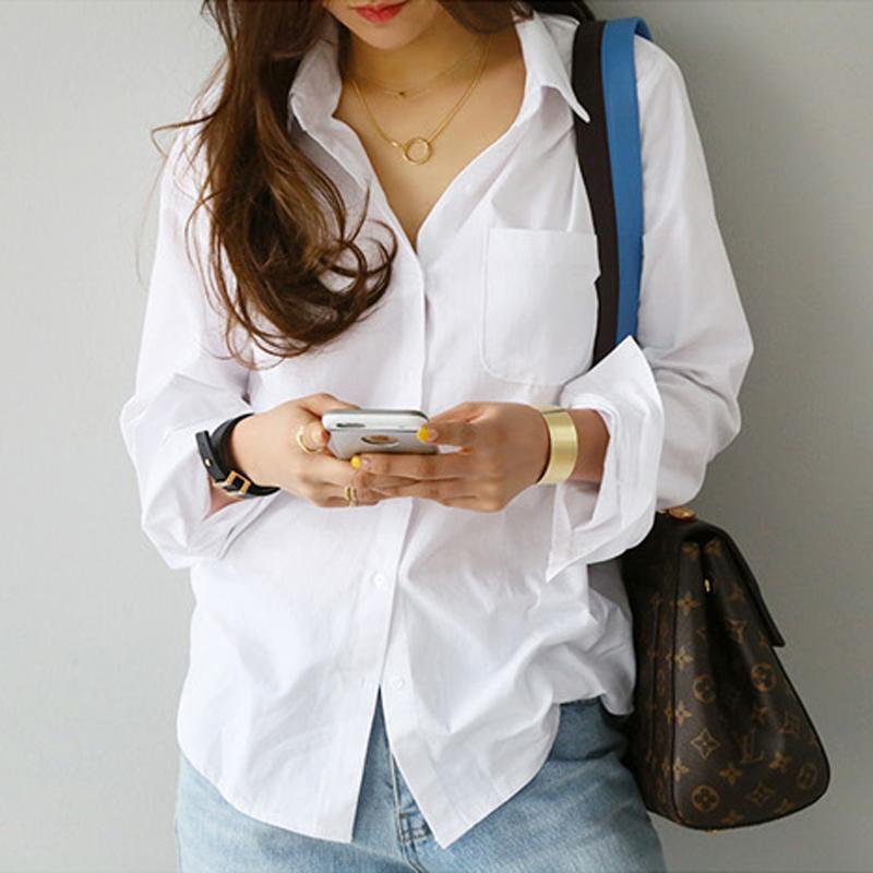 2020 Spring Women White Shirt