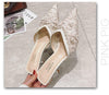 Pointed Toe Black Mesh Thin Heels