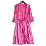 Her Shop Sleepwear Fuchsia / One Size 100% Natural Silk Healthy Sleep Robes For Women