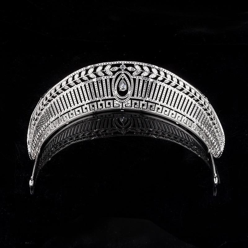 Her Shop Spanish Royal Queen Princess Cubic Tiaras Wedding Crown