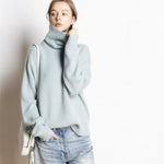 Hot Sale High Collar 5 Colors Pullover 100% Cashmere Knitted Jumpers
