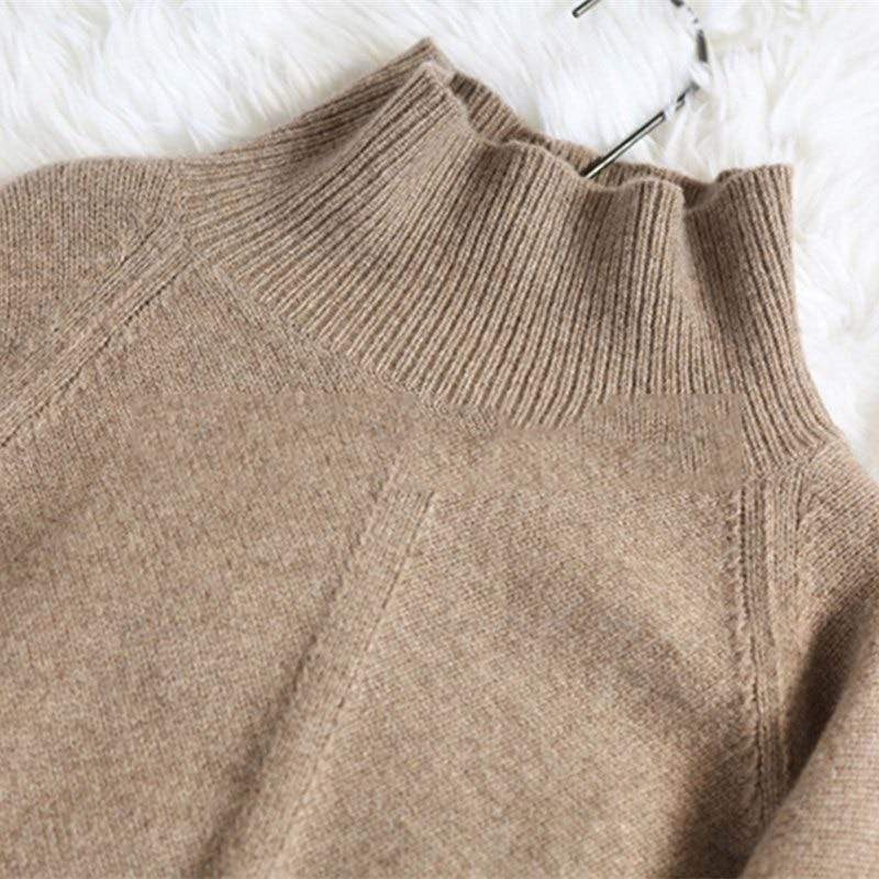 Women's High-Necked Pullover Loose Sweater