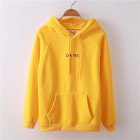 Oh Yes Letter Harajuku Winter Fleece Pullover