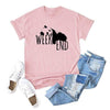 Her Shop T-shirts Animal Print Cotton T-Shirt
