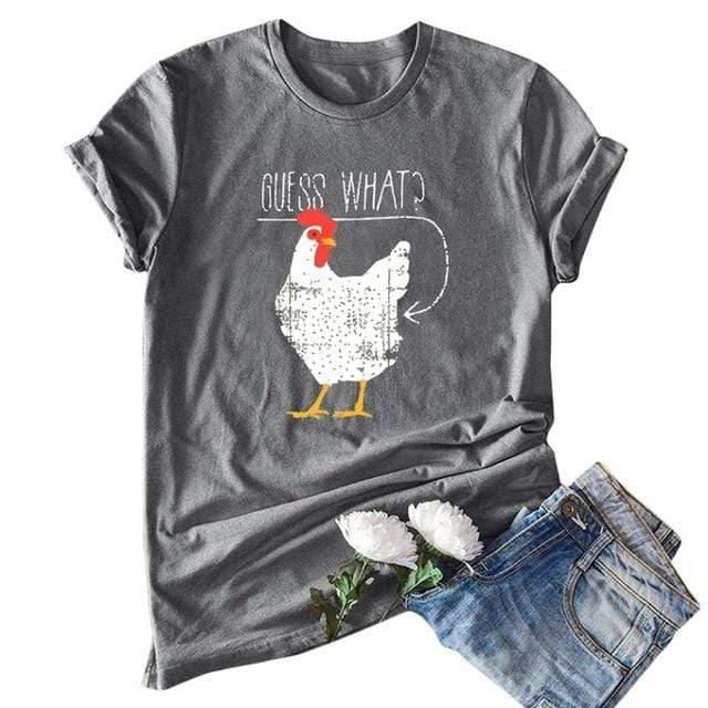 Her Shop T-shirts Grey 4 / XXL Animal Print Cotton T-Shirt
