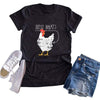 Her Shop T-shirts Black 4 / XXL Animal Print Cotton T-Shirt