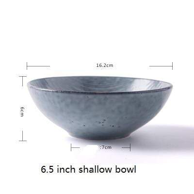 Japanese Style Retro Ceramic Pigmented  Ramen Bowls