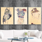 Vinsonloud Home Decoration Print Canvas Wall Art Picture Poster Paintings Oil Unframed Drawings Austrian Egon Schiele