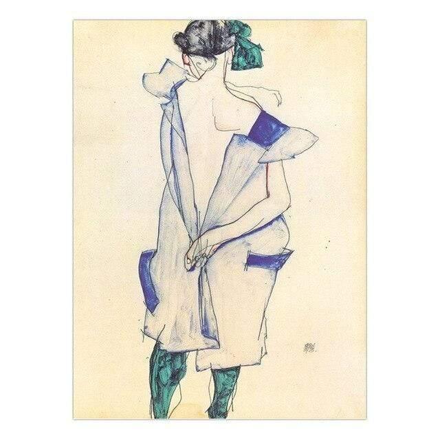 Vinsonloud Home Decoration Print Canvas Wall Art Picture Poster Paintings Oil Unframed Drawings Austrian Egon Schiele