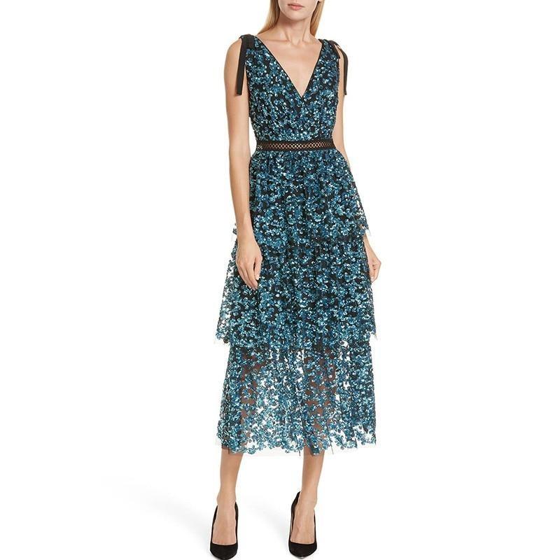 Women Backless Sexy Midi Runway Party Dresses - HER SHOP